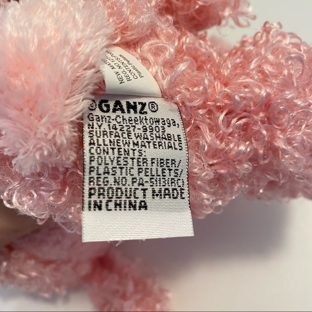 Ganz Webkinz Pink Poodle 9" Plush Stuffed Animal Toy Only No Code HM107 - Picture 9 of 10